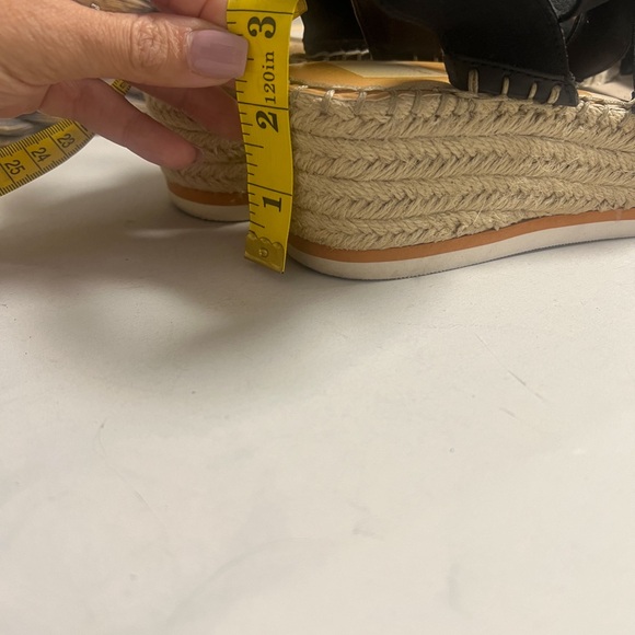 Dolce Vita Lury Black Strappy Platform Espadrille Sandals Size 10 - Picture 6 of 8